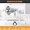 Ipower Clamp Lamp Light with 5.5 Inch Aluminum Reflector up to 60 Watt E26 Socket (no Bulb Included) HIWKLTCLAMPSSILWHT - alternate 5